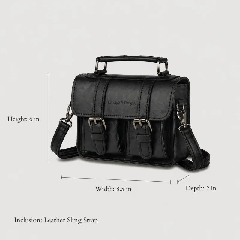 Size chart for Prague Mini Crossbody Purse Bag