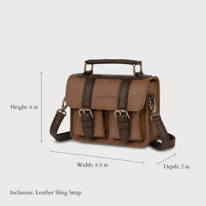 Size chart for Prague Mini Crossbody Purse Bag
