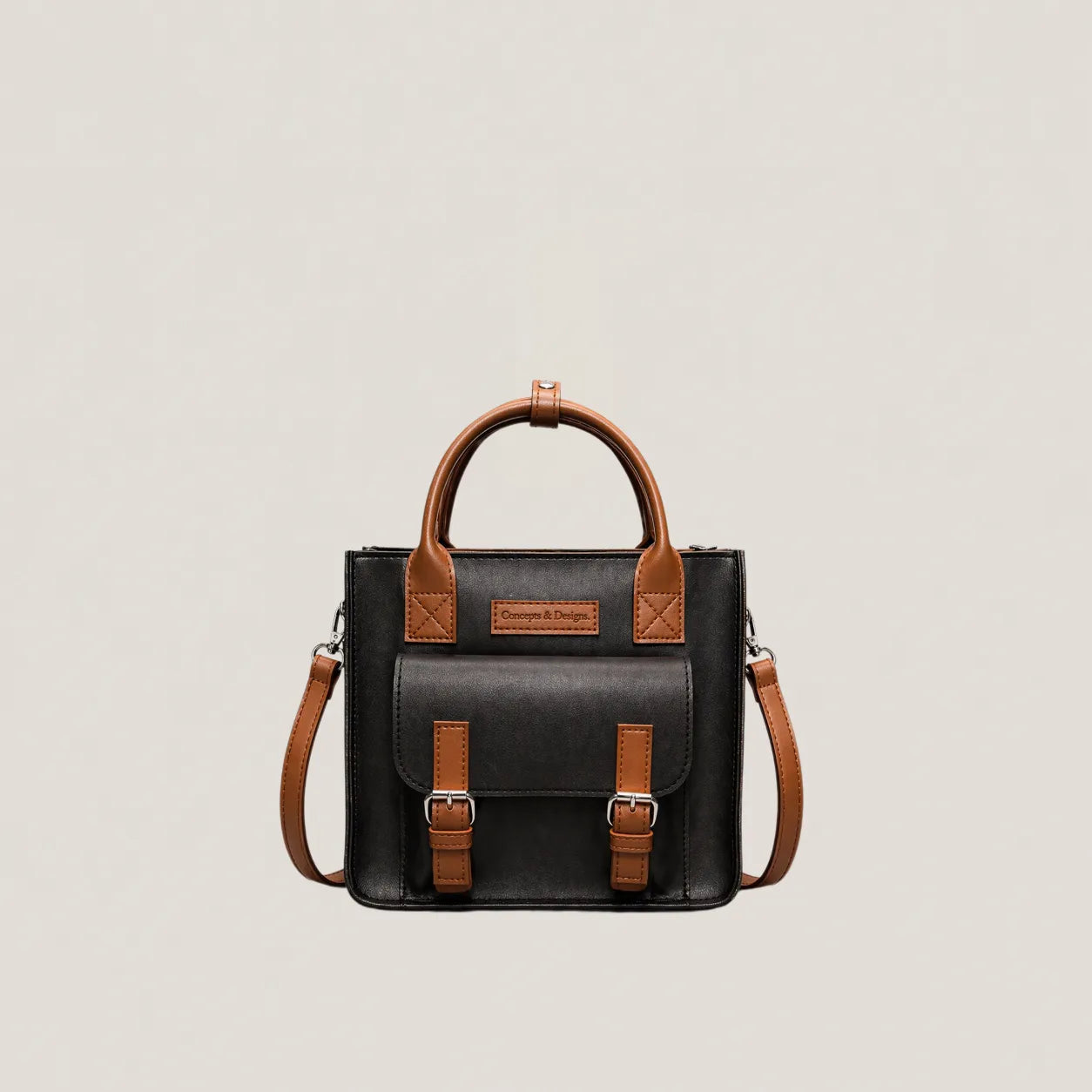 Black and tan mini bag
#color_fusion