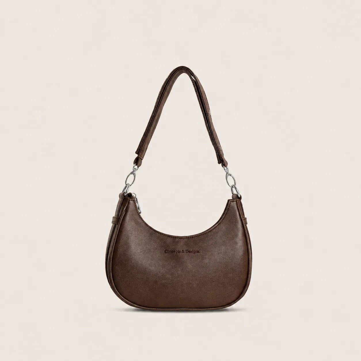 Brown crescent-shaped bag
#color_brown