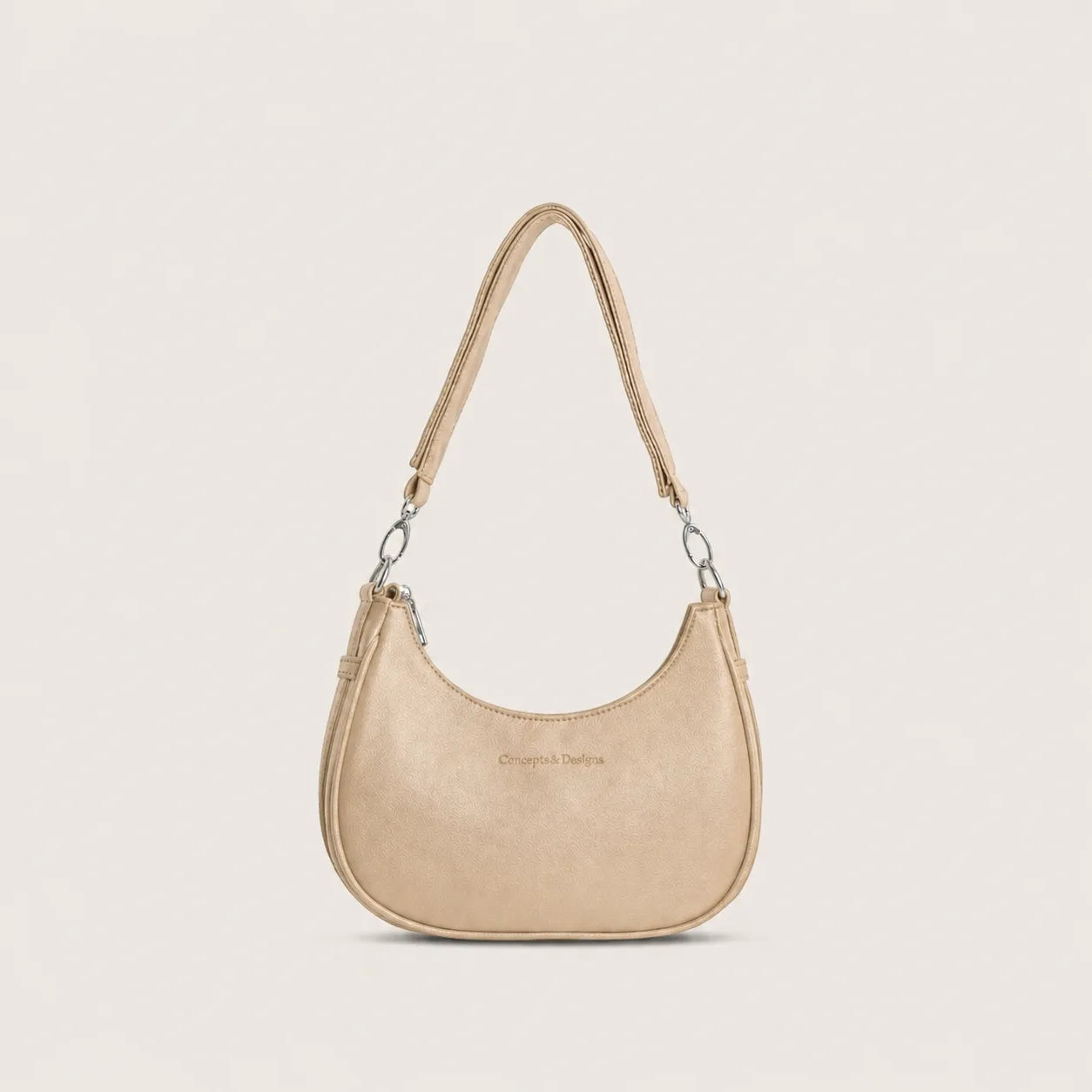 Beige crescent-shaped bag
#color_light beige